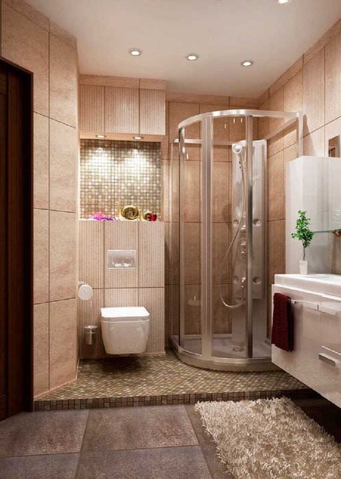 вариант необычного дизайна ванной комнаты 6 кв.м