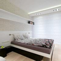 идея современного стиля спальни в белом цвете картинка