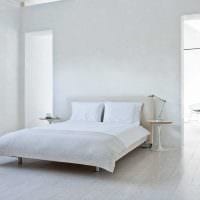 идея современного дизайна спальни в белом цвете картинка