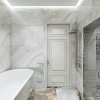 идея светлого дизайна ванной комнаты в классическом стиле фото