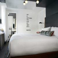 идея современного дизайна спальни в белом цвете фото