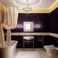 вариант яркого декора ванной комнаты в классическом стиле фото