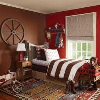 вариант сочетания насыщенного коричневого цвета в интерьере спальни картинка