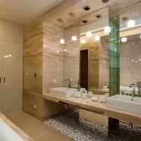 идея современного дизайна большой ванной комнаты картинка