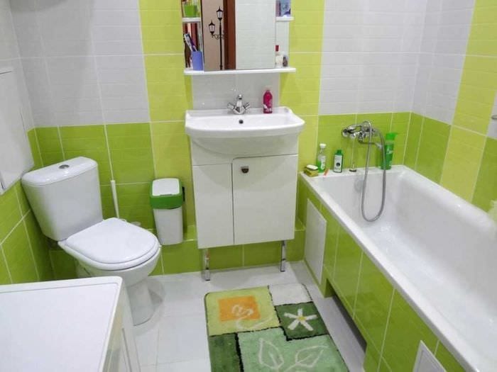 вариант современного стиля ванной комнаты 3 кв.м