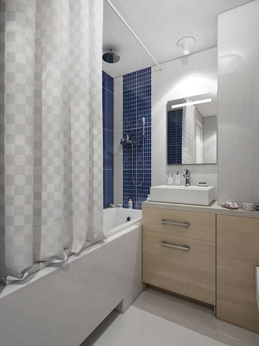 идея красивого интерьера ванной комнаты 3 кв.м