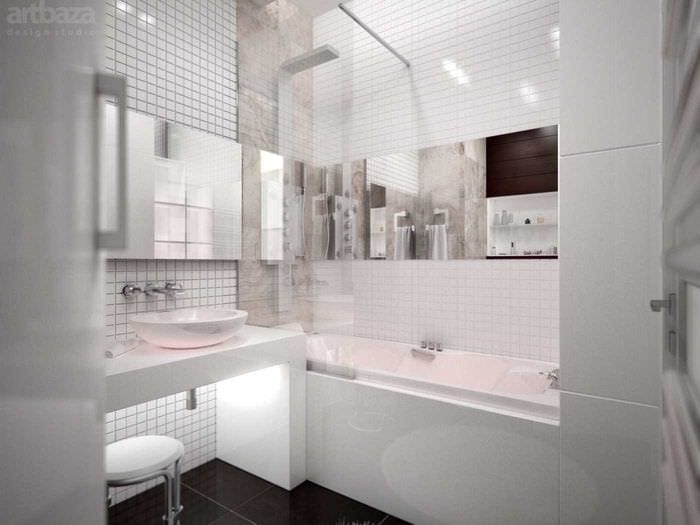 идея необычного стиля ванной комнаты 6 кв.м