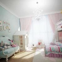 идея яркого дизайна детской комнаты для девочки фото