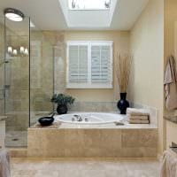 вариант необычного стиля большой ванной комнаты картинка