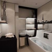 вариант необычного интерьера ванной комнаты 4 кв.м фото