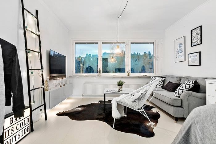 идея светлого интерьера квартиры в скандинавском стиле