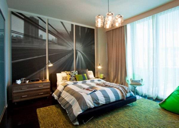 идея необычного интерьера спальной комнаты для молодого человека картинка