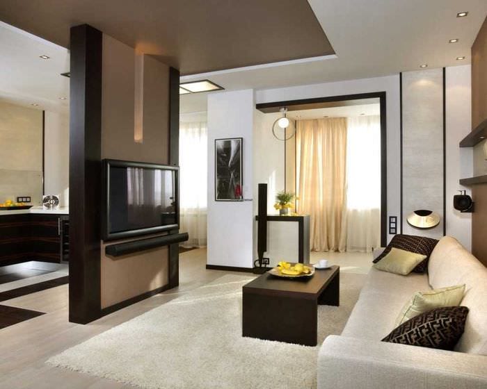 идея яркого интерьера небольшой комнаты в общежитии