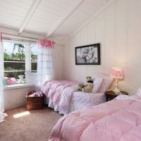 вариант применения розового цвета в красивом дизайне квартире фото