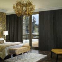 пример применения современных штор в красивом дизайне квартире картинка