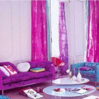 пример использования розового цвета в ярком дизайне квартире фото