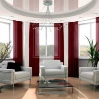 идея использования современных штор в светлом интерьере квартире фото