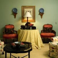 вариант применения красивого интерьера комнаты в стиле ретро фото