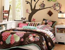 идея красивого декора спальни в стиле пэчворк фото