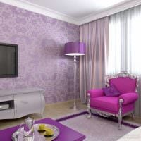 пример использования розового цвета в ярком дизайне комнате фото