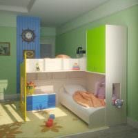 вариант необычного декора детской комнаты для двоих детей картинка