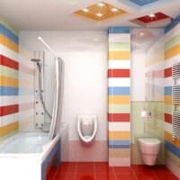 яркий дизайн ванной