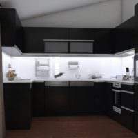 идеи черной кухни 3 на 3 метра