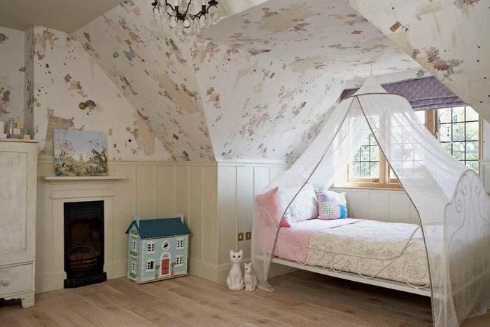 пример красивого дизайна детской комнаты для девочки