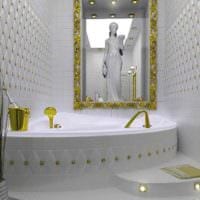 вариант необычного дизайна укладки плитки в ванной комнате картинка