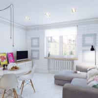 вариант яркого дизайна комнаты в скандинавском стиле фото