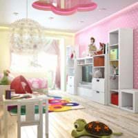 идея необычного дизайна детской комнаты для девочки картинка