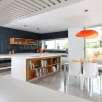 кухня в стиле модерн просторная