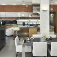 кухня столовая гостиная в частном доме фото дизайна