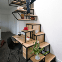 необычный дизайн лестницы в доме