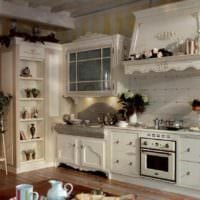 идея красивого интерьера кухни в деревенском стиле фото