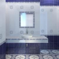 пример светлого интерьера укладки плитки в ванной комнате фото