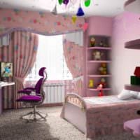 пример необычного стиля детской комнаты для девочки фото