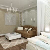 идея яркого стиля гостиной спальни картинка