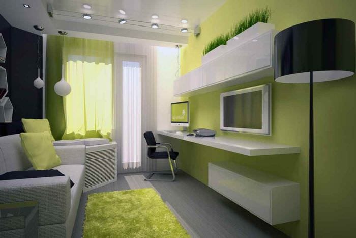 пример красивого дизайна комнаты 12 кв.м