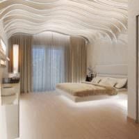 дизайн потолков спальни варианты