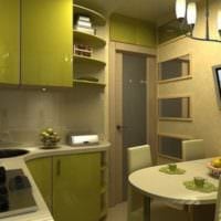 светлый дизайн кухни 6 кв м