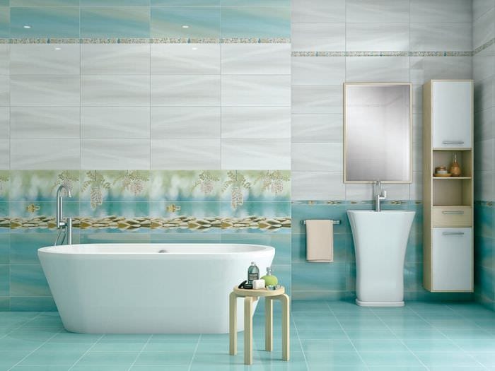 Керамическая плитка в ванной дизайн