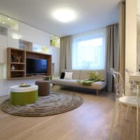 интерьер однокомнатной квартиры со спальней 36 кв м дизайн