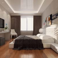 белый потолок в спальне