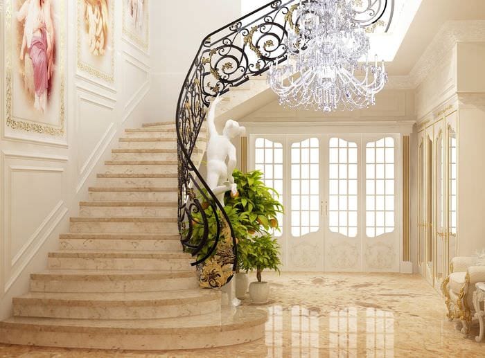 классический дизайн лестницы