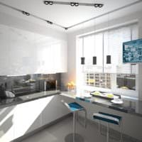 прямоугольная кухня фото дизайна