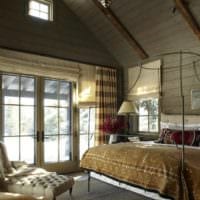 спальня в деревянном доме