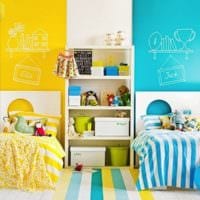 детская комната для мальчика и девочки оформление