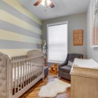 детская комната для новорожденного кровать из светлого дерева