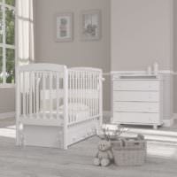 детская комната для новорожденного белая мебель
